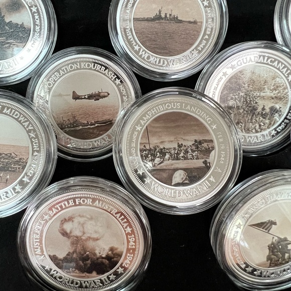 Bradford Exchange The American Battles of the Pacific Theatre Coin Collection - Picture 2 of 9